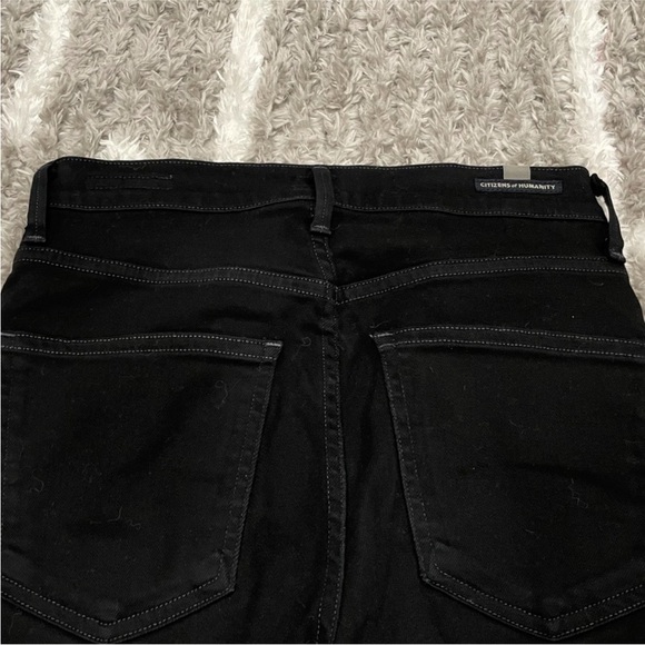 Citizens of Humanity COH Rocket High Waist Skinny Jeans in Distressed Darkness - Picture 8 of 10